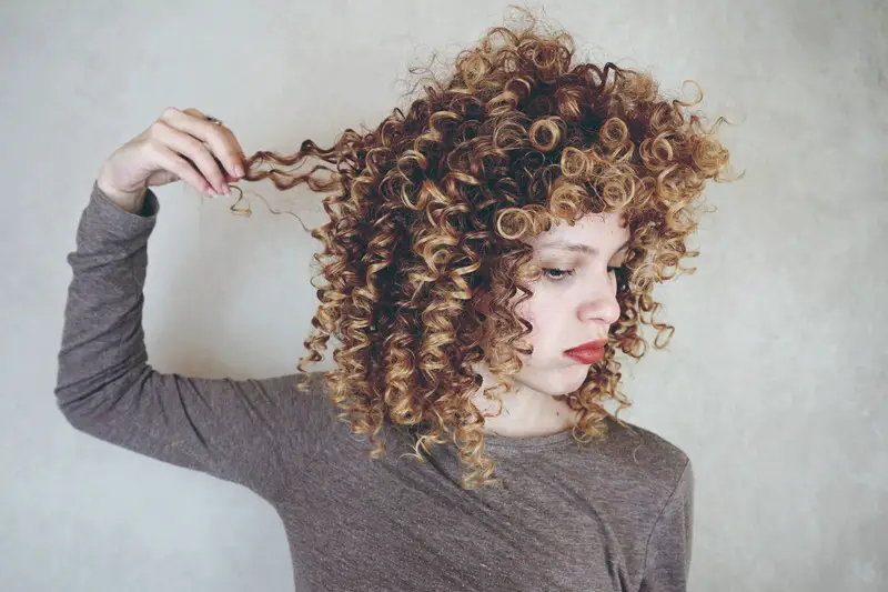 Small spiral curls hairstyle