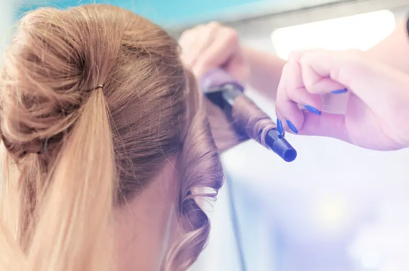 Styling using a curling iron